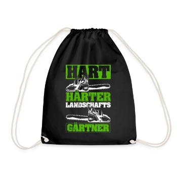 Hart Härter Landschafts Gärtner Gartenarbeit Gärtn - Turnbeutel - Schwarz - Vorne
