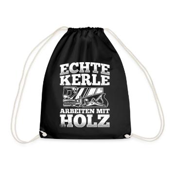 Tischler Schreiner Holz Spruch Handwerker Holz Arb - Turnbeutel - Schwarz - Vorne