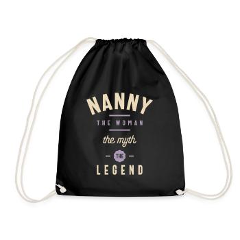 Funny Nanny - Drawstring Bag - black - Front