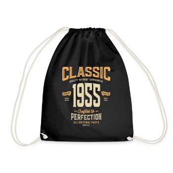 Classic 1955 68th Birthday - Drawstring Bag - black - Front