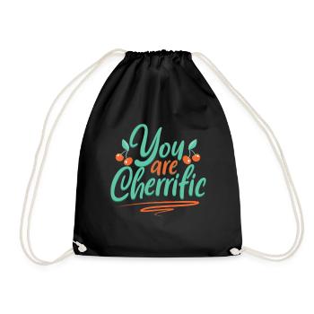 Vous êtes cerise - Cerises - Sac de sport léger - noir - Devant