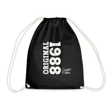 Né en 1988 35ème anniversaire Cadeau homme / femme - Sac de sport léger - noir - Devant