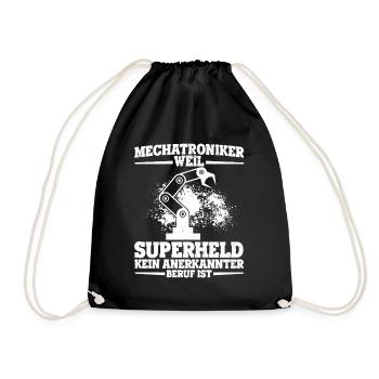 Superheld Kfz Meister Ausbildung Mechatroniker Job - Turnbeutel - Schwarz - Vorne