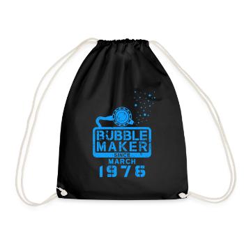 Diver Birthday Bubblemaker since March 1976 - Drawstring Bag - black - Front