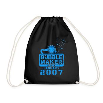 Plongeur Birthday Bubblemaker depuis janvier 2007 - Sac de sport léger - noir - Devant
