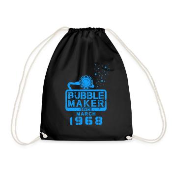 Diver Birthday Bubblemaker since March 1968 - Drawstring Bag - black - Front