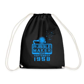 Diver Birthday Bubblemaker since September 1958 - Drawstring Bag - black - Front