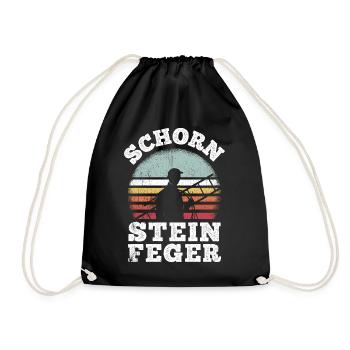 Schorn Stein Feger- Schornsteinfeger Beruf Kaminke - Turnbeutel - Schwarz - Vorne