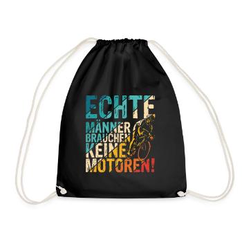 Fahrrad Andi Auto Apruch Geschenk Rad Tour Fahrrad - Turnbeutel - Schwarz - Vorne