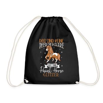 Paint Horse Glitzer - Das sind keine Pferdehaare - Turnbeutel - Schwarz - Vorne
