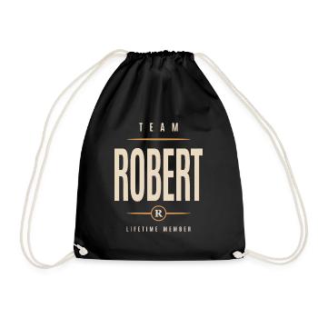 Robert Personalized Name - Funny Robert - Drawstring Bag - black - Front