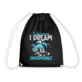 I dont snore - Motorschlitten - Turnbeutel - Schwarz - Vorne