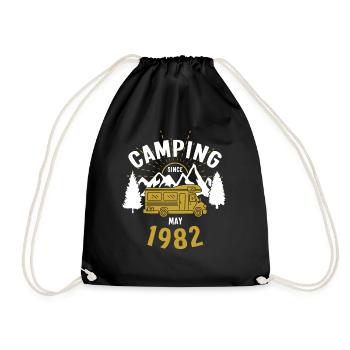 Anniversaire: Camping depuis mai 1982 Camping-car - Sac de sport léger - noir - Devant