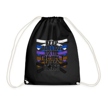Training Rolling Martial Arts Black Belt Karate - Drawstring Bag - black - Front