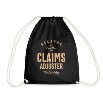Claims Adjuster Funny Job Title Profession - Drawstring Bag - black - Front
