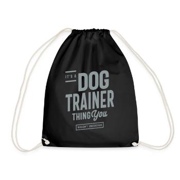 Dog Trainer Funny Job Occupation - Drawstring Bag - black - Front