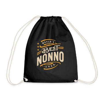 World's Best Nonno Ever Funny Grandpa - Drawstring Bag - black - Front