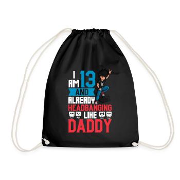 I'm 13 - Young Rocker - Drawstring Bag - black - Front