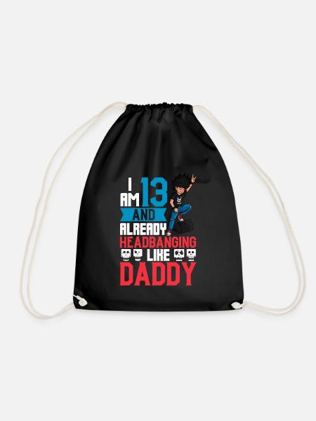 Ich bin 13 - Jungen Rocker - Turnbeutel - Schwarz