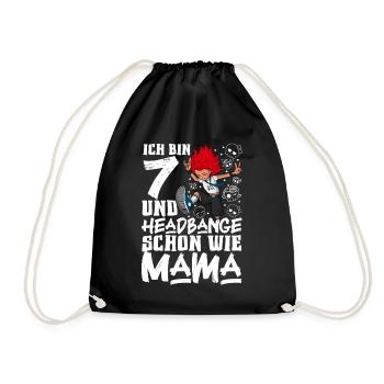I' - Girl Rocker - Drawstring Bag - black - Front