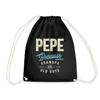 Pepe Because Grandpa is For Old Guys - Drawstring Bag - black - Front