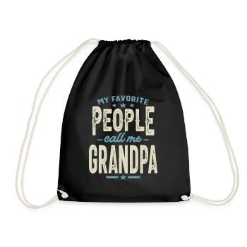 My Favorite People Call Me Grandpa - Drawstring Bag - black - Front