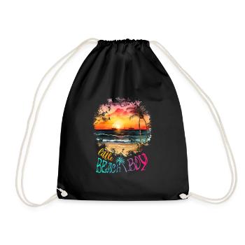 Little Beach Boy Summer Surfer Vibes - Turnbeutel - Schwarz - Vorne
