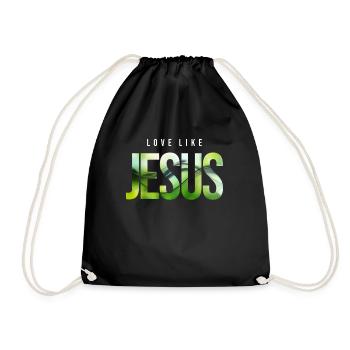 Love Like Jesus Christian - Drawstring Bag - black - Front