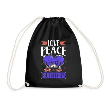 Aimez la paix bleuets - Myrtille - Sac de sport léger - noir - Devant