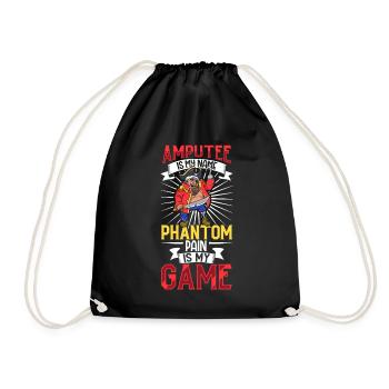 Amputé est mon nom - Prothèse de jambe - Sac de sport léger - noir - Devant
