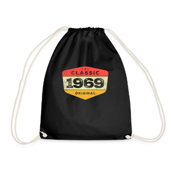 Classic 1969 54 Birthday Vintage - Drawstring Bag - black - Front