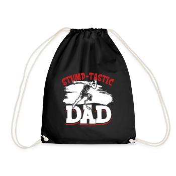 Best dad with prosthetic leg - Drawstring Bag - black - Front