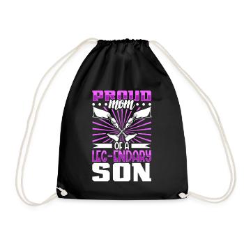 Proud mother - prosthetic leg - Drawstring Bag - black - Front