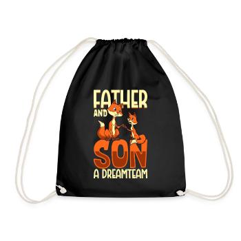 The dream team - father and son - Drawstring Bag - black - Front