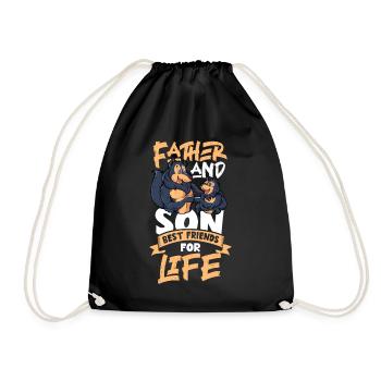 Friends for Life - Father and Son - Drawstring Bag - black - Front