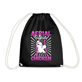 Aerial Silks - Aerial Silkie Chicken - Turnbeutel - Schwarz - Vorne