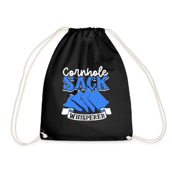 I Whisper to Sacks - Cornhole - Drawstring Bag - black - Front