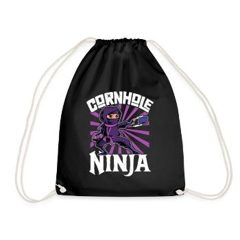 Cornhole Ninja - Drawstring Bag - black - Front