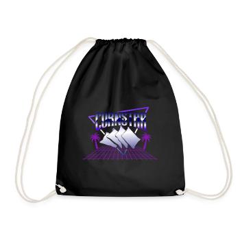 Retrowave Cornstar - Cornhole - Drawstring Bag - black - Front