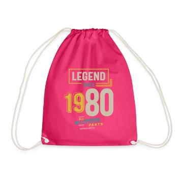 Legend Since 1980 43rd birthday - Drawstring Bag - fuchsia - Front