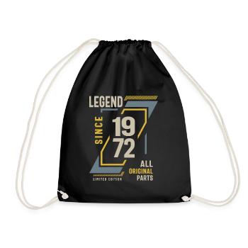 Legend Since 1972 51 birthday - Drawstring Bag - black - Front
