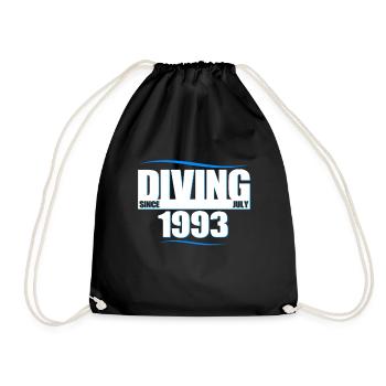 Taucher Geburtstag - Plongeur depuis juillet 1993 - Sac de sport léger - noir - Devant