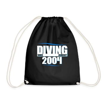 Anniversaire du plongeur - Plongée depuis janvier 2004 - Sac de sport léger - noir - Devant