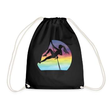 Grimpez comme une fille Femmes Escalade Bloc - Sac de sport léger - noir - Devant