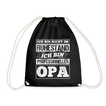 Ich bin nicht im Ruhestand ich bin professioneller - Turnbeutel - Schwarz - Vorne