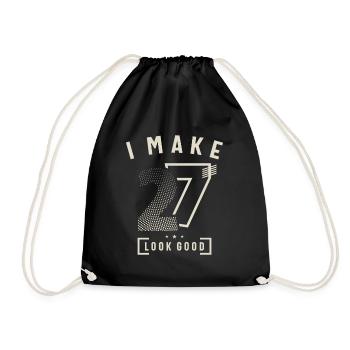 I Make 27 Birthday 27 Years Old - Drawstring Bag - black - Front