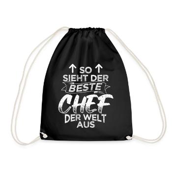 So Sieht Der Beste Chef Der Welt Aus Hübsche Führu - Turnbeutel - Schwarz - Vorne
