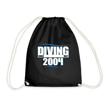 Taucher Geburtstag - Plongeur depuis mai 2004 - Sac de sport léger - noir - Devant