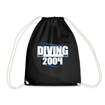 Taucher Geburtstag - Plongée depuis juin 2004 - Sac de sport léger - noir - Devant