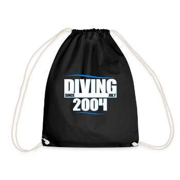 Taucher Geburtstag - Plongeur depuis juillet 2004 - Sac de sport léger - noir - Devant